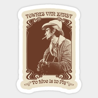 Townes Van Zandt // Retro Style Fan Design Sticker